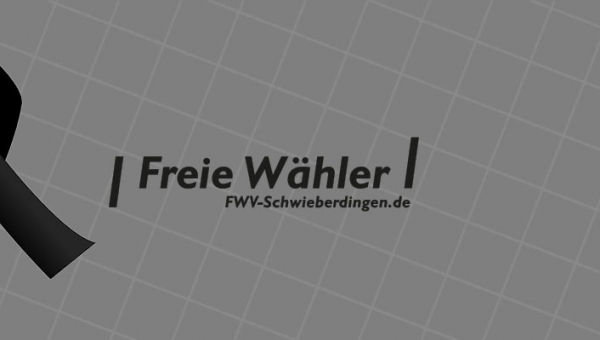 Die Freie Wählervereinigung Schwieberdingen trauert um ihren Ehrenvorsitzenden Hermann Sippel